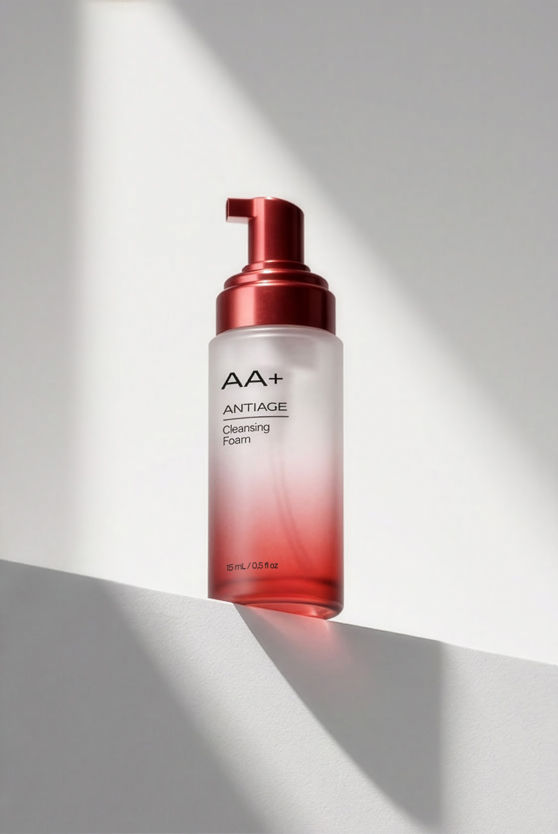 AA+ antiage cleansing foam bottle with shadow