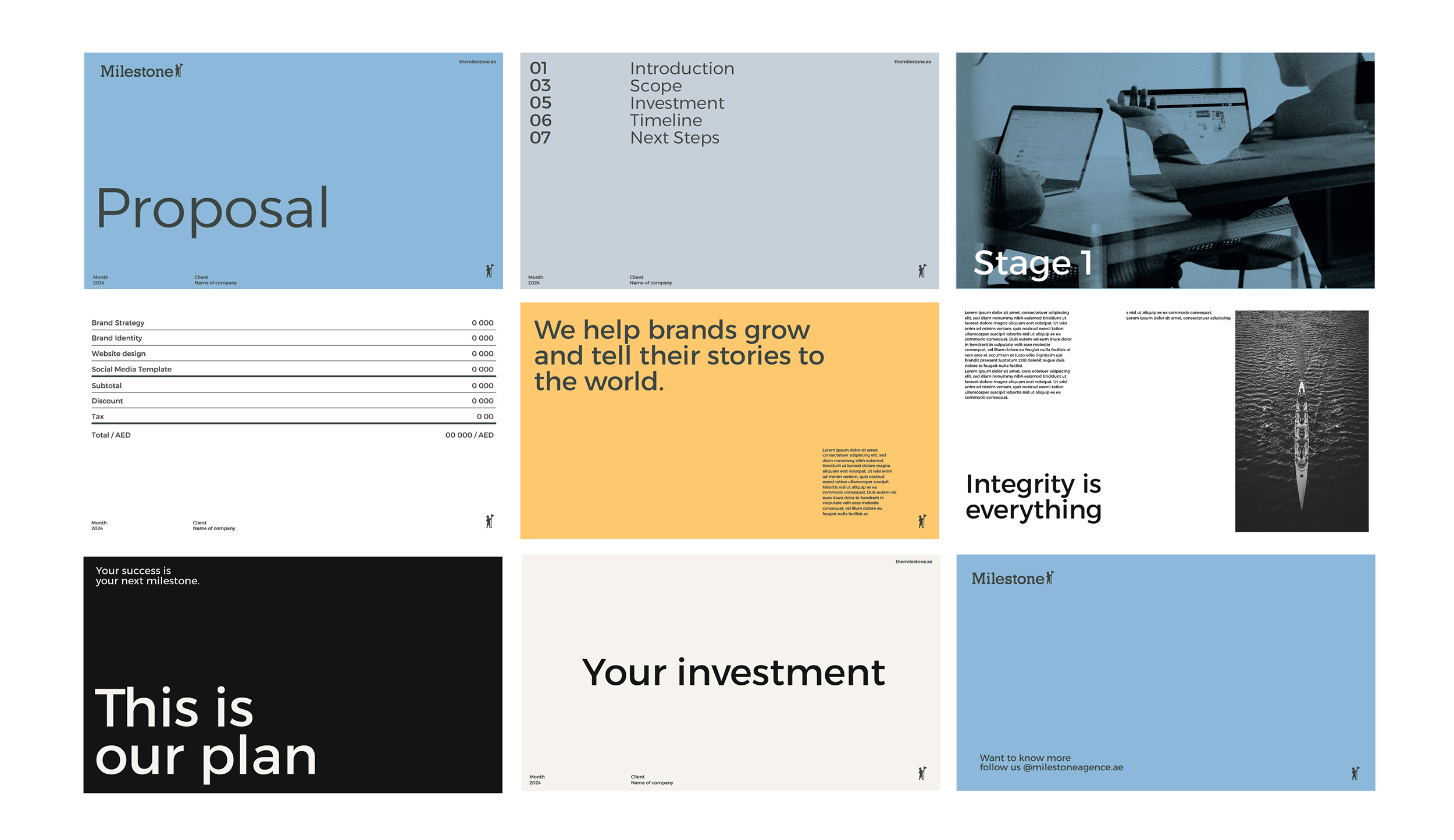 Milestone logo and brand identity
