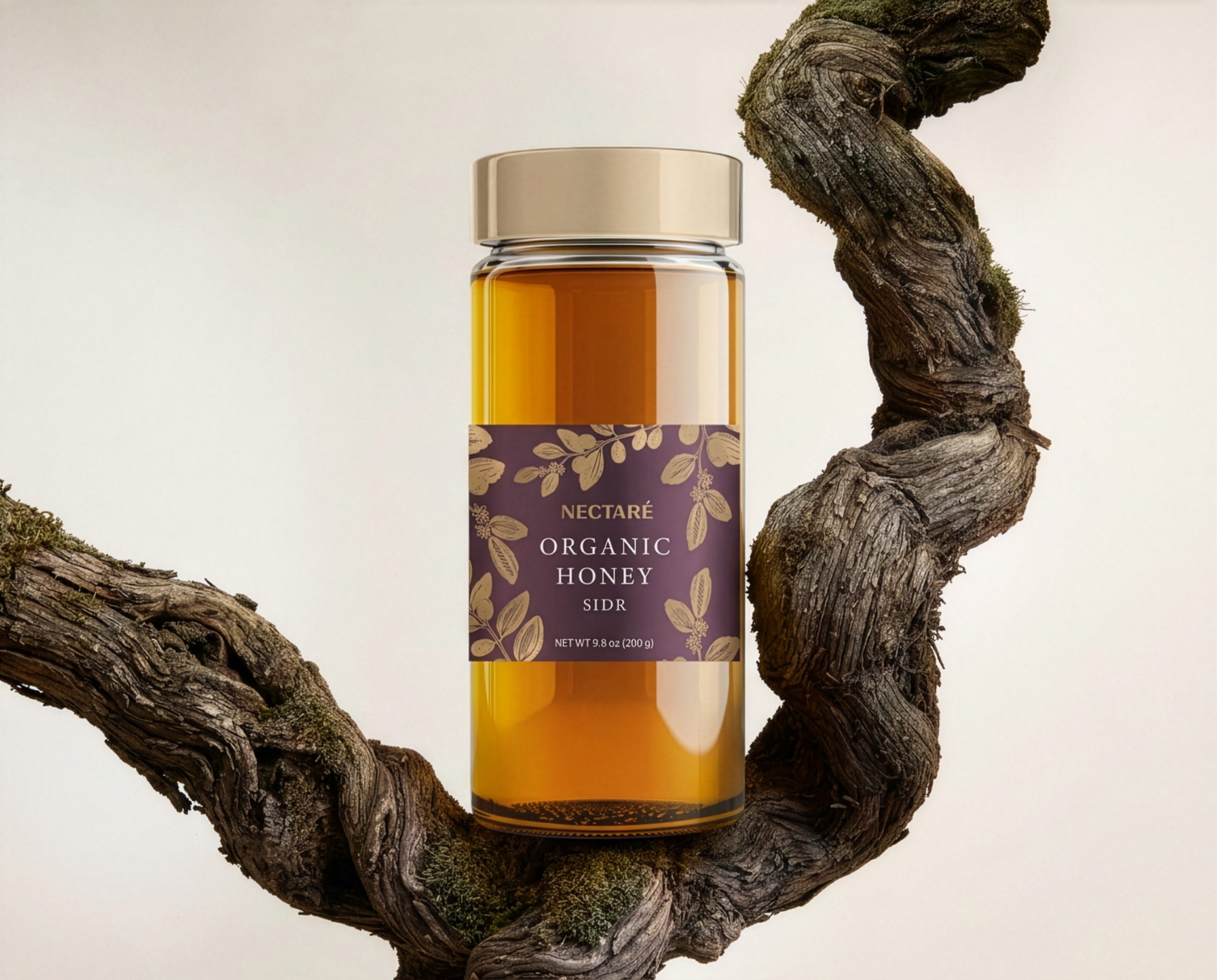 Nectare organic mountain honey packaging