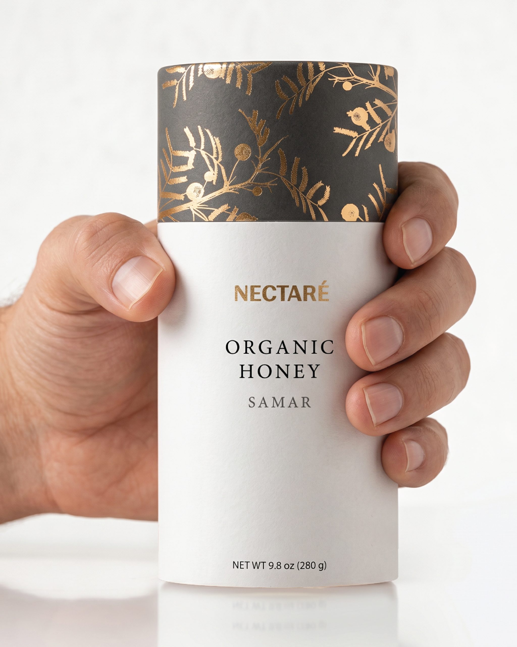 Nectare organic mountain honey packaging