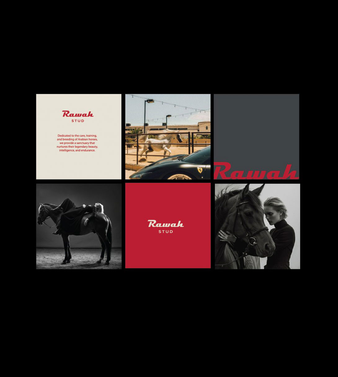 Rawah Stud brand moodboard