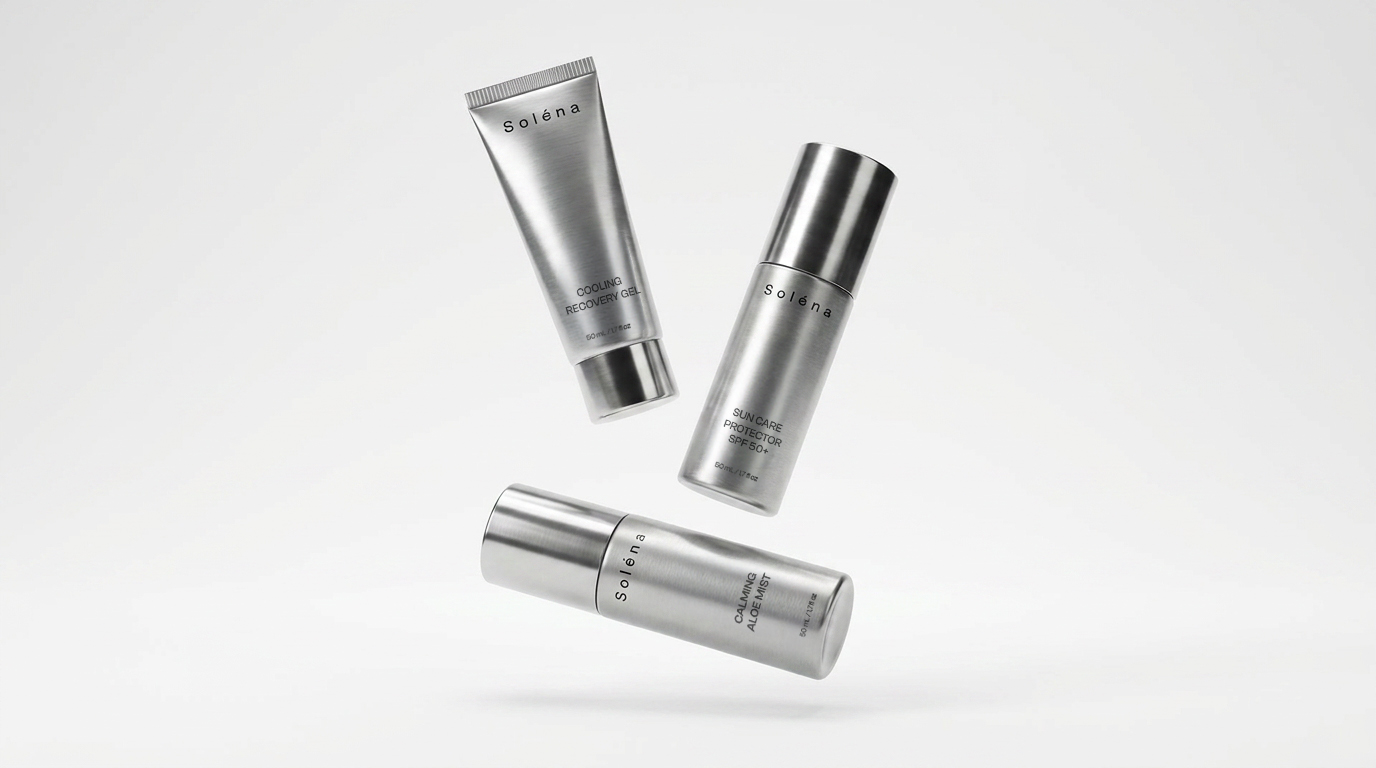 Solena sunscreen cosmetic packaging